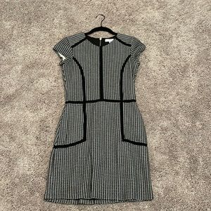 Parker black and white dress